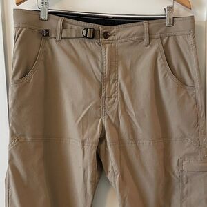 Men's Prana Khaki Utility Pants - Lightweight Outdoor